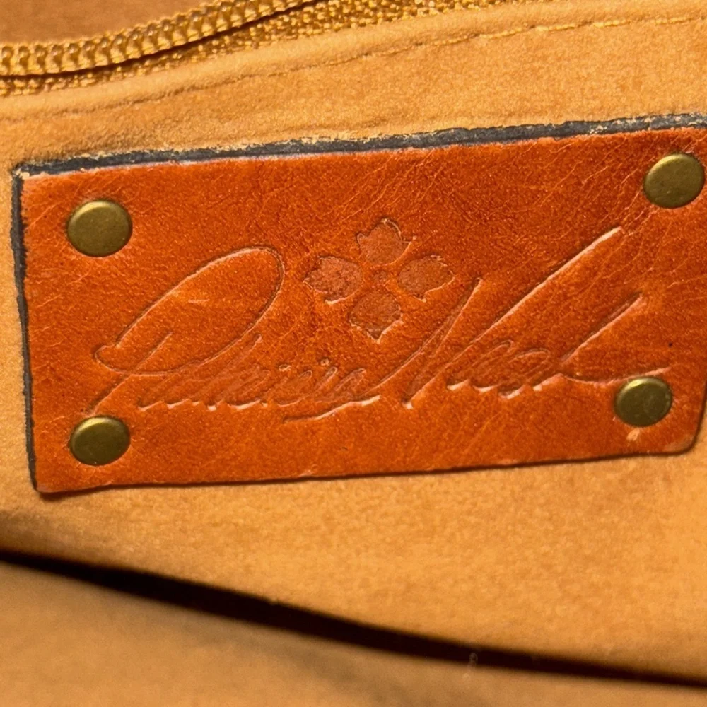 Patricia Nash Brown Beaumont Tooled Leather Boho Western Crossbody Bag